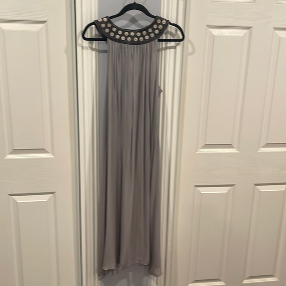 THOMAS WYLDE STUNNING SILK LEATHER MIDI DRESS - Picture 4 of 9